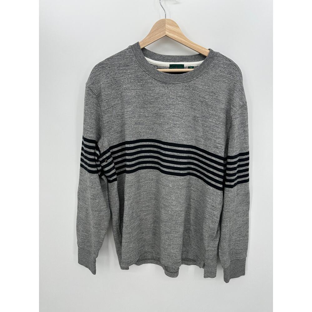 J.Crew Men Gray Long Sleeve‎ Jersey Knit Shirt Size Medium Casual Basic Cotton